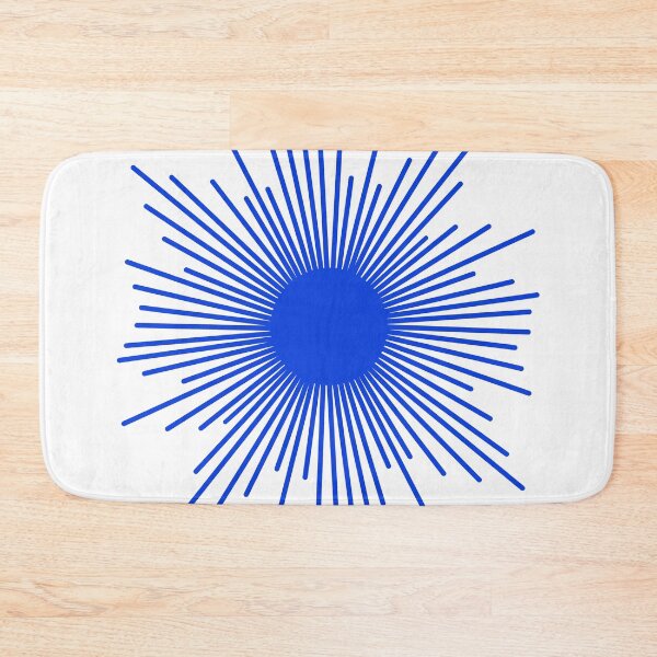 Item preview, Royal Blue Mid Century Modern Minimal Sunburst Retro Sun  designed and sold by kierkegaard.