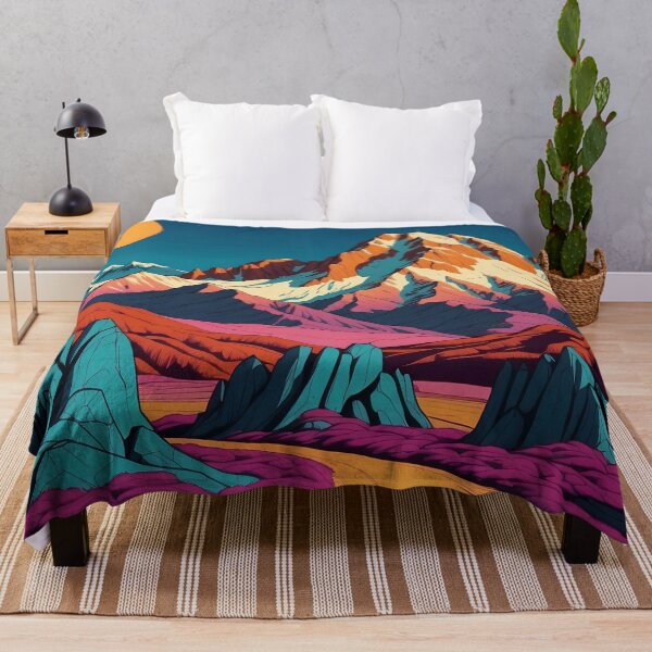 Item preview, Crimson Dusk on Alien Mountain Terrain designed and sold by ArtComixHaven.
