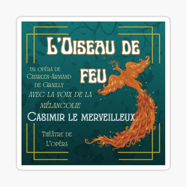 Firebird Opera Poster Sticker