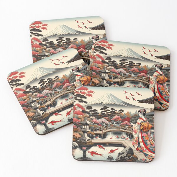 Item preview, Japanese Geisha Shinto Nature Vintage Art Print designed and sold by HippieFarms11.
