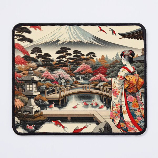 Item preview, Japanese Geisha Shinto Nature Vintage Art Print designed and sold by HippieFarms11.