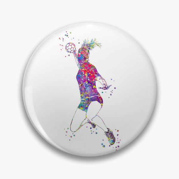 Item preview, Handball Player Girl Hits The Ball designed and sold by Rosaliartbook.