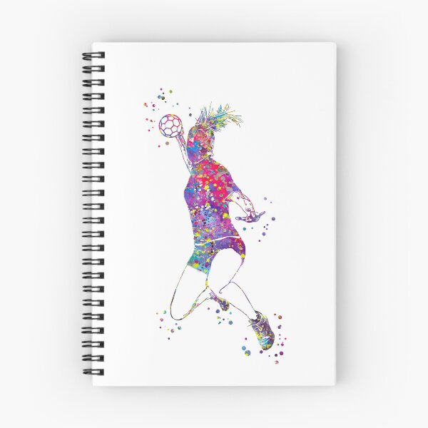 Item preview, Handball Player Girl Hits The Ball designed and sold by Rosaliartbook.