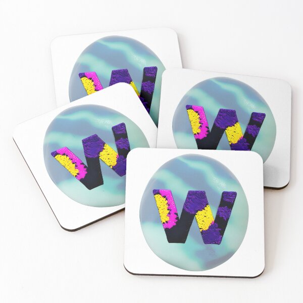 Item preview, letter W, monogram 2. typography collage. ABC art. gift designed and sold by Minibubb.