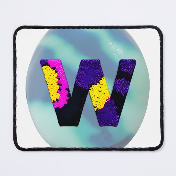 Item preview, letter W, monogram 2. typography collage. ABC art. gift designed and sold by Minibubb.