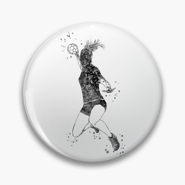 Item preview, Handball Player Girl Hits The Ball designed and sold by Rosaliartbook.