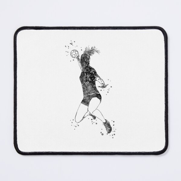 Item preview, Handball Player Girl Hits The Ball designed and sold by Rosaliartbook.