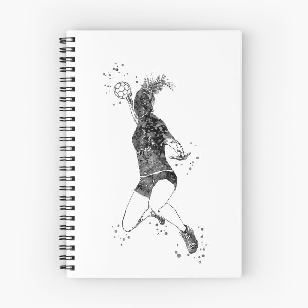 Item preview, Handball Player Girl Hits The Ball designed and sold by Rosaliartbook.