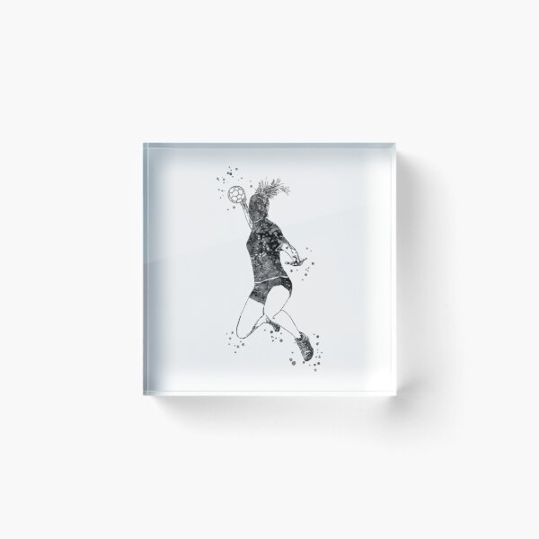 Item preview, Handball Player Girl Hits The Ball designed and sold by Rosaliartbook.