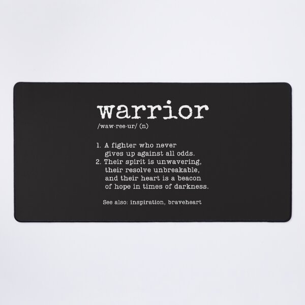 Item preview, Warrior Definition Simple Text Fighter Inspirational Saying  designed and sold by HowToCanadian.