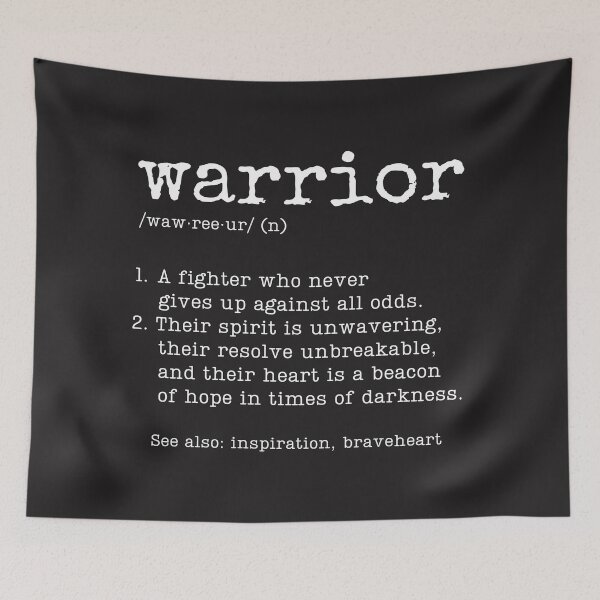 Item preview, Warrior Definition Simple Text Fighter Inspirational Saying  designed and sold by HowToCanadian.