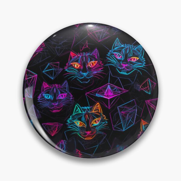 Item preview, Colorful Cybercat pattern designed and sold by PixelPunny.