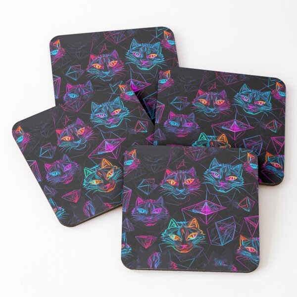 Item preview, Colorful Cybercat pattern designed and sold by PixelPunny.