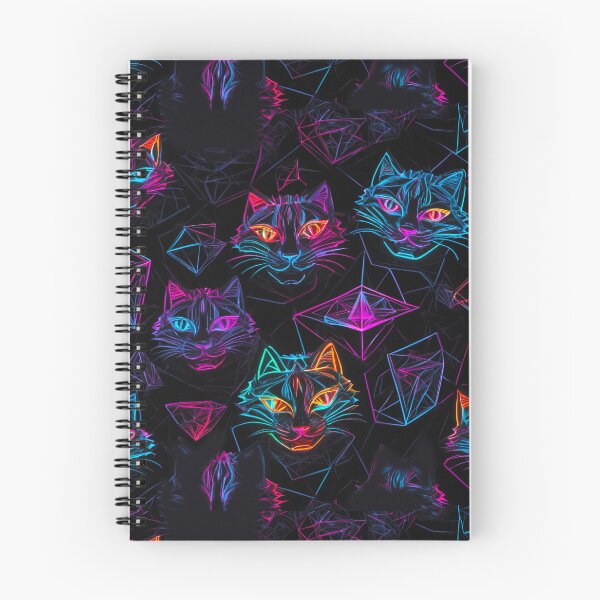 Item preview, Colorful Cybercat pattern designed and sold by PixelPunny.