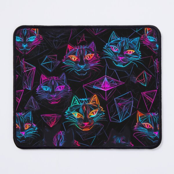 Item preview, Colorful Cybercat pattern designed and sold by PixelPunny.