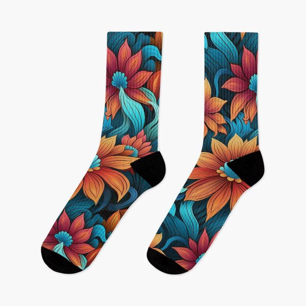 Item preview, Psychedelic colorful flowers designed and sold by Zhaphiraccu.