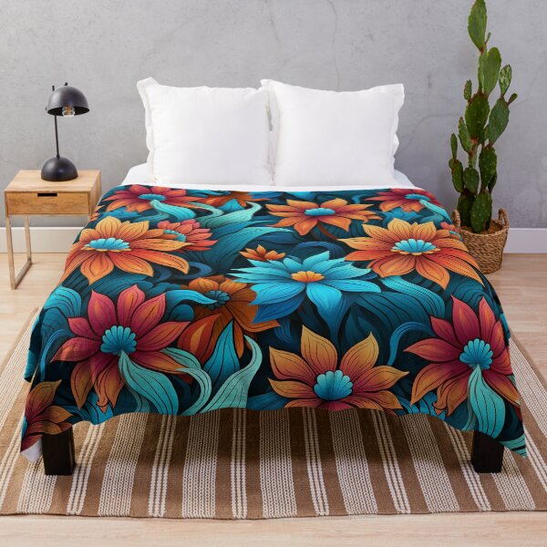 Item preview, Psychedelic colorful flowers designed and sold by Zhaphiraccu.