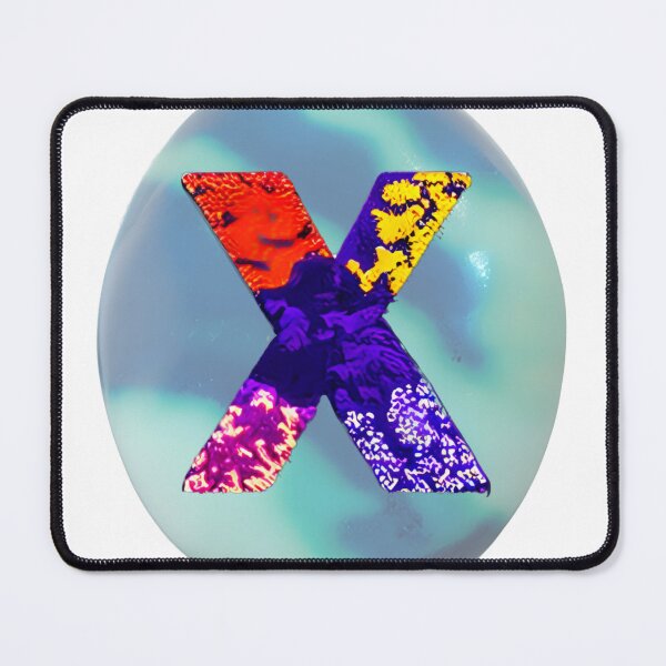 Item preview, letter X, monogram 2. typography collage. ABC art. gift designed and sold by Minibubb.