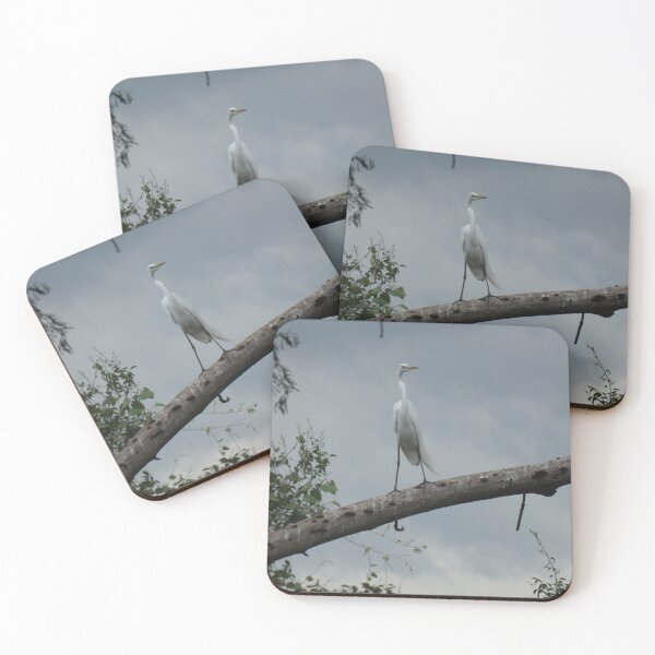 Item preview, Egret on a Stormy Day designed and sold by Birds-by-Bovi.
