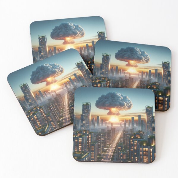 Item preview, Apocalyptic Dawn Over Future Cityscape designed and sold by ArtComixHaven.
