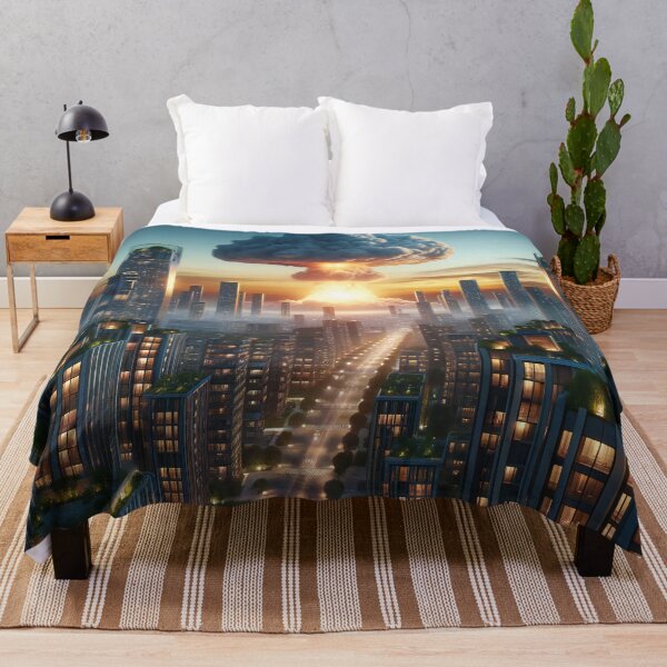 Item preview, Apocalyptic Dawn Over Future Cityscape designed and sold by ArtComixHaven.