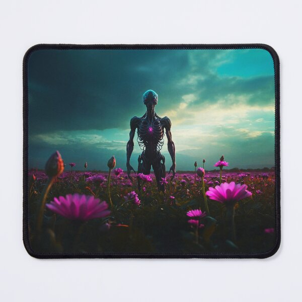 Item preview, Alien In Earths Fields With Pink Glowing Heart designed and sold by SassyArtistry.