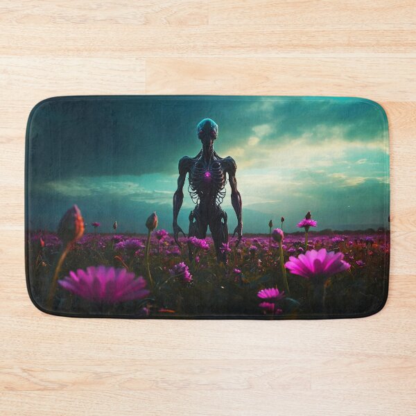 Item preview, Alien In Earths Fields With Pink Glowing Heart designed and sold by SassyArtistry.