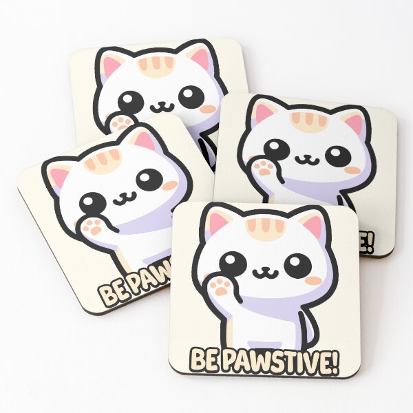 Item preview, Be Pawsitive! Cute Cat Pun designed and sold by PMCreative.