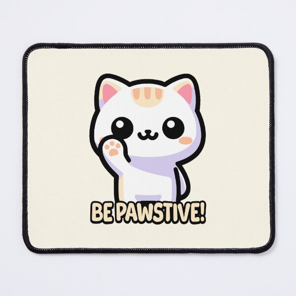 Item preview, Be Pawsitive! Cute Cat Pun designed and sold by PMCreative.