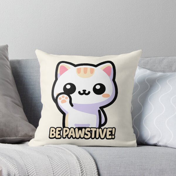 Item preview, Be Pawsitive! Cute Cat Pun designed and sold by PMCreative.