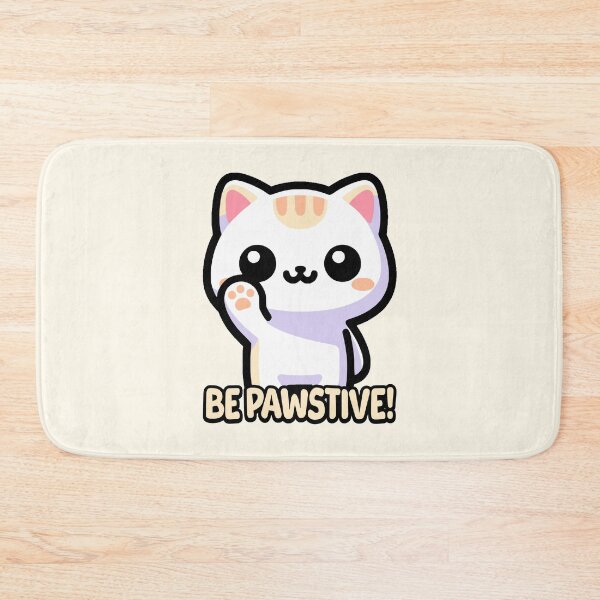 Item preview, Be Pawsitive! Cute Cat Pun designed and sold by PMCreative.