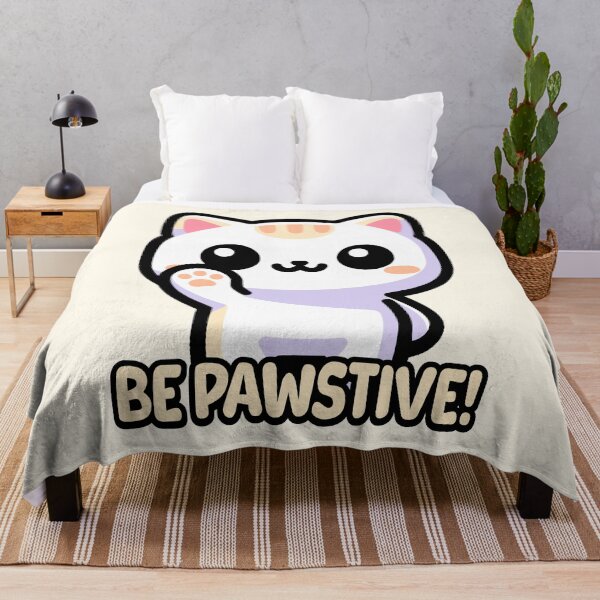 Item preview, Be Pawsitive! Cute Cat Pun designed and sold by PMCreative.