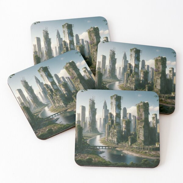 Item preview, Reclaimed by Nature A Post-Human Metropolis designed and sold by ArtComixHaven.