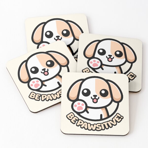 Item preview, Be Pawsitive! Cute Dog Pun designed and sold by PMCreative.