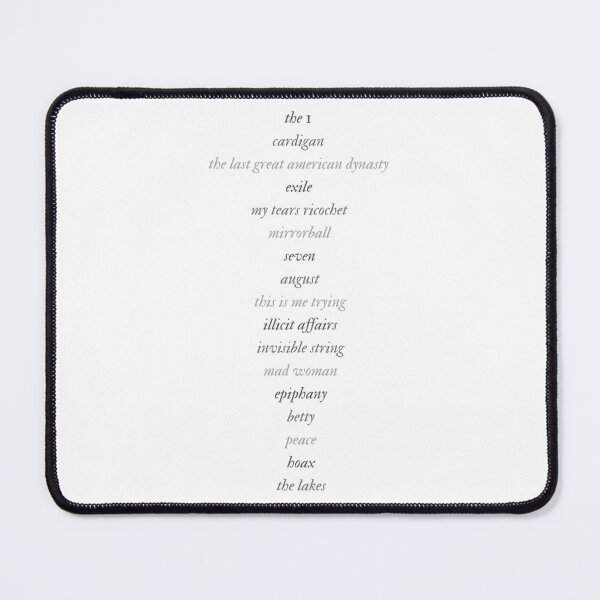 Item preview, folklore tracklist designed and sold by thatSunshineGrl.