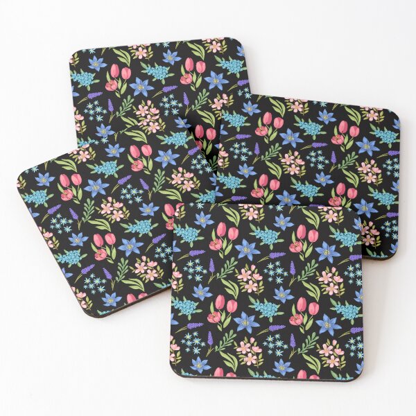 Item preview, Vibrant Floral - Blue  designed and sold by Molly's Bold Brush.