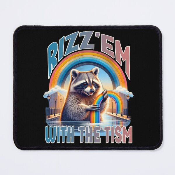 Item preview, Rizz Em With The Tism Raccoon Autism Awareness Raccoon Meme designed and sold by Chmielayka.