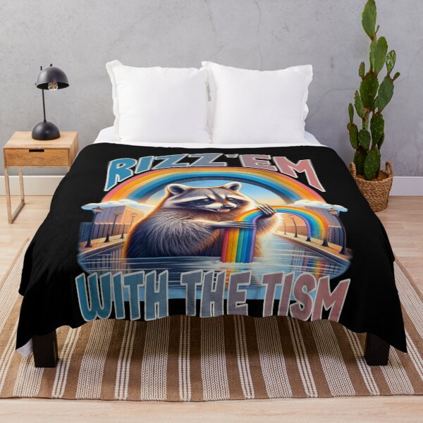 Item preview, Rizz Em With The Tism Raccoon Autism Awareness Raccoon Meme designed and sold by Chmielayka.