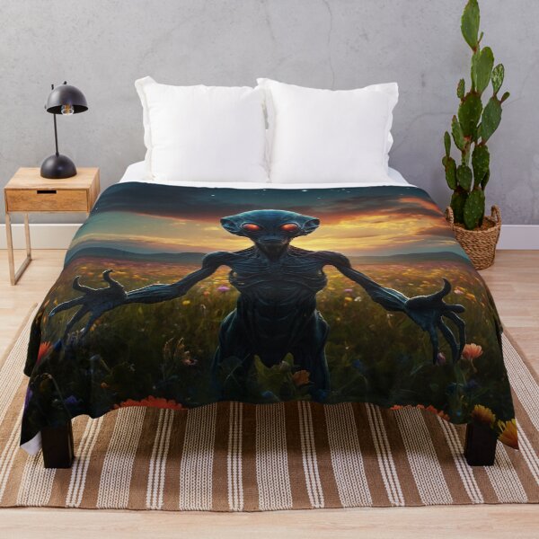 Item preview, Colorful Hipster Alien At Sunset designed and sold by SassyArtistry.
