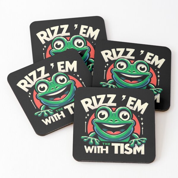 Item preview, Rizz Em With The Tism Frog Autism Awareness Frog Meme designed and sold by Chmielayka.