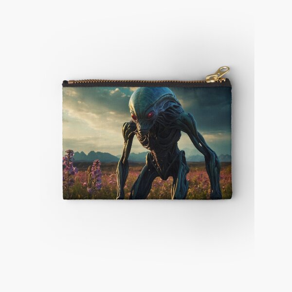 Item preview, Alien In Beautiful Pink Blossoming Flower Field designed and sold by SassyArtistry.