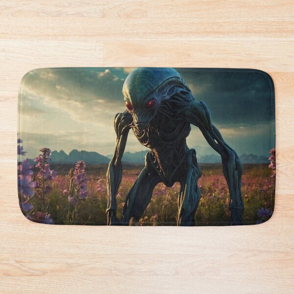 Item preview, Alien In Beautiful Pink Blossoming Flower Field designed and sold by SassyArtistry.