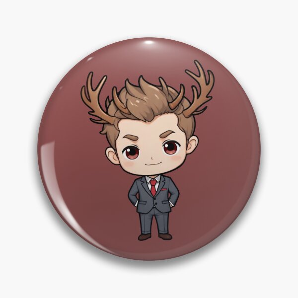 Item preview, Chibi Hannibal with Antlers Sticker designed and sold by orionlodubyal.