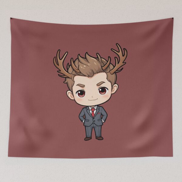 Item preview, Chibi Hannibal with Antlers Sticker designed and sold by orionlodubyal.