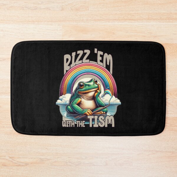 Item preview, Rizz Em With The Tism Frog Autism Awareness Frog Meme designed and sold by Chmielayka.