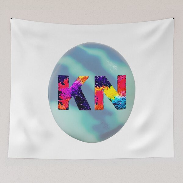 Item preview, letter KN, monogram 2. typography collage. ABC art. gift designed and sold by Minibubb.