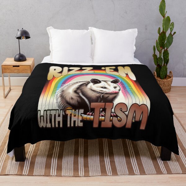Item preview, Rizz Em With The Tism Opossum Autism Awareness Opossum Meme designed and sold by Chmielayka.
