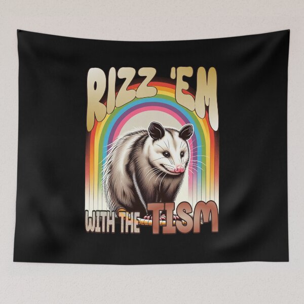 Item preview, Rizz Em With The Tism Opossum Autism Awareness Opossum Meme designed and sold by Chmielayka.