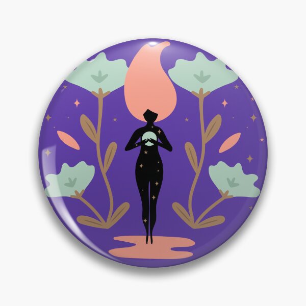 Item preview,  Pattern drawing design with a cosmic woman and big flowers designed and sold by SweetLimeShop.