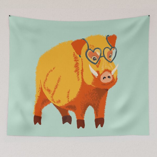 Item preview, Funny Kind Hearted Boar designed and sold by Boriana Giormova.